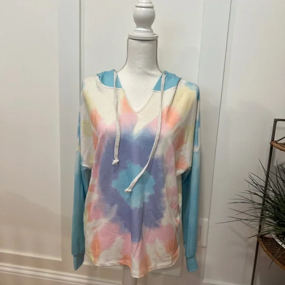 Colorful Tie-Dye Hoodie - Picture 1 of 6